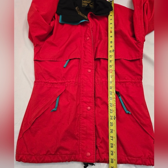 Vintage 90s Eddie Bauer Mens Teal Gore-Tex medium Rain Coat Jacket‎ Windbreaker - Picture 15 of 16